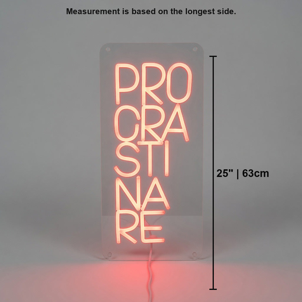 Procrastinate LED Neon Sign - Shineneon