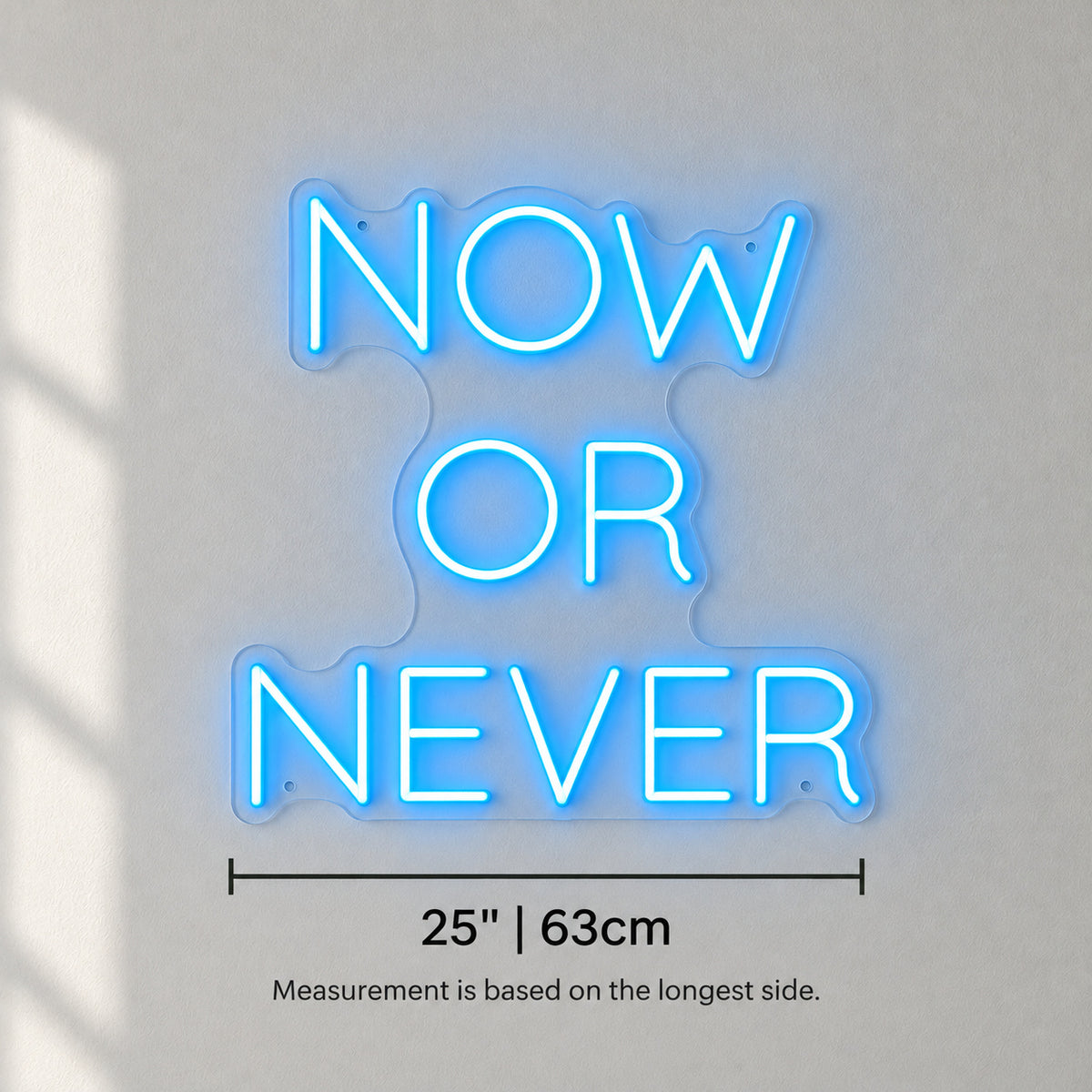 Now or Never LED Neon Sign Boxed Caps Design Wall Neon Signs - Shineneon