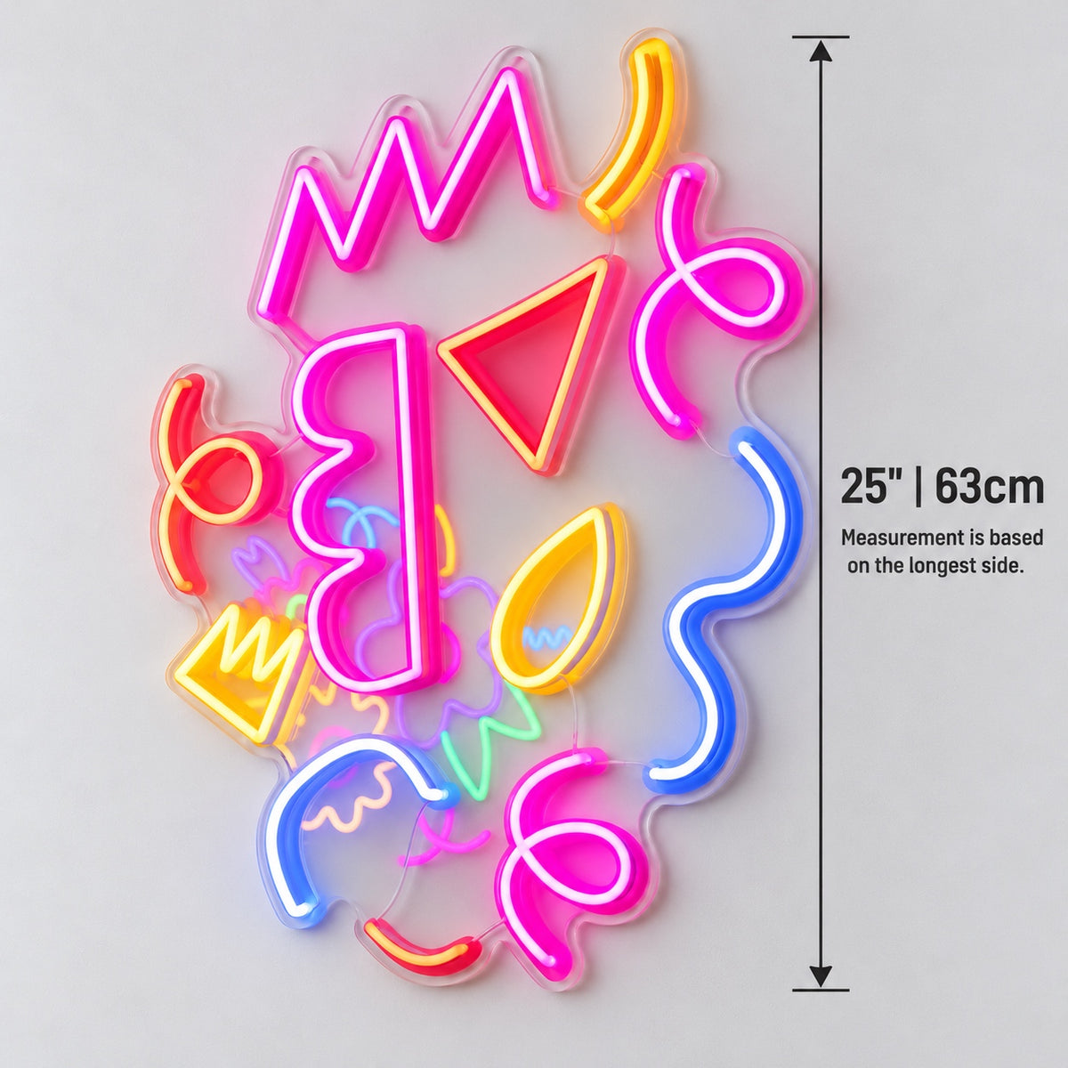 Colorful Abstract LED Neon Sign, Dimmable Wall Light - Shineneon