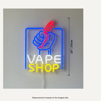 Vape Shop Smoking LED Neon Sign Dimmable Wall Light - Shineneon
