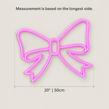 Bowknot Neon Light - Size Guide