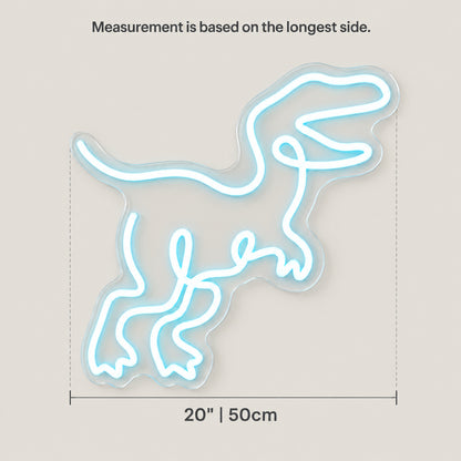 Dinosaur T Rex LED Neon Sign Dimmable Wall Light - Size Guide