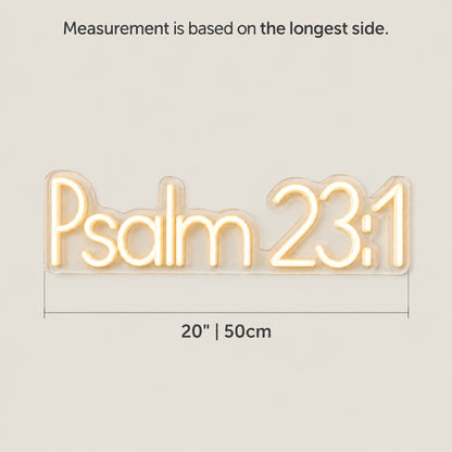 Bible Verse Neon Signs - Size Guide