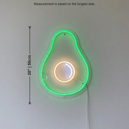 Avocado LED Neon Sign for Bar Light Up Business Decor - Size Guide
