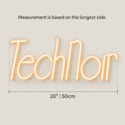 Technor LED Neon Sign for Man Cave Dimmable Wall Decor - Size Guide