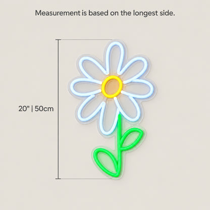 Daisy Neon Sign - Size Guide