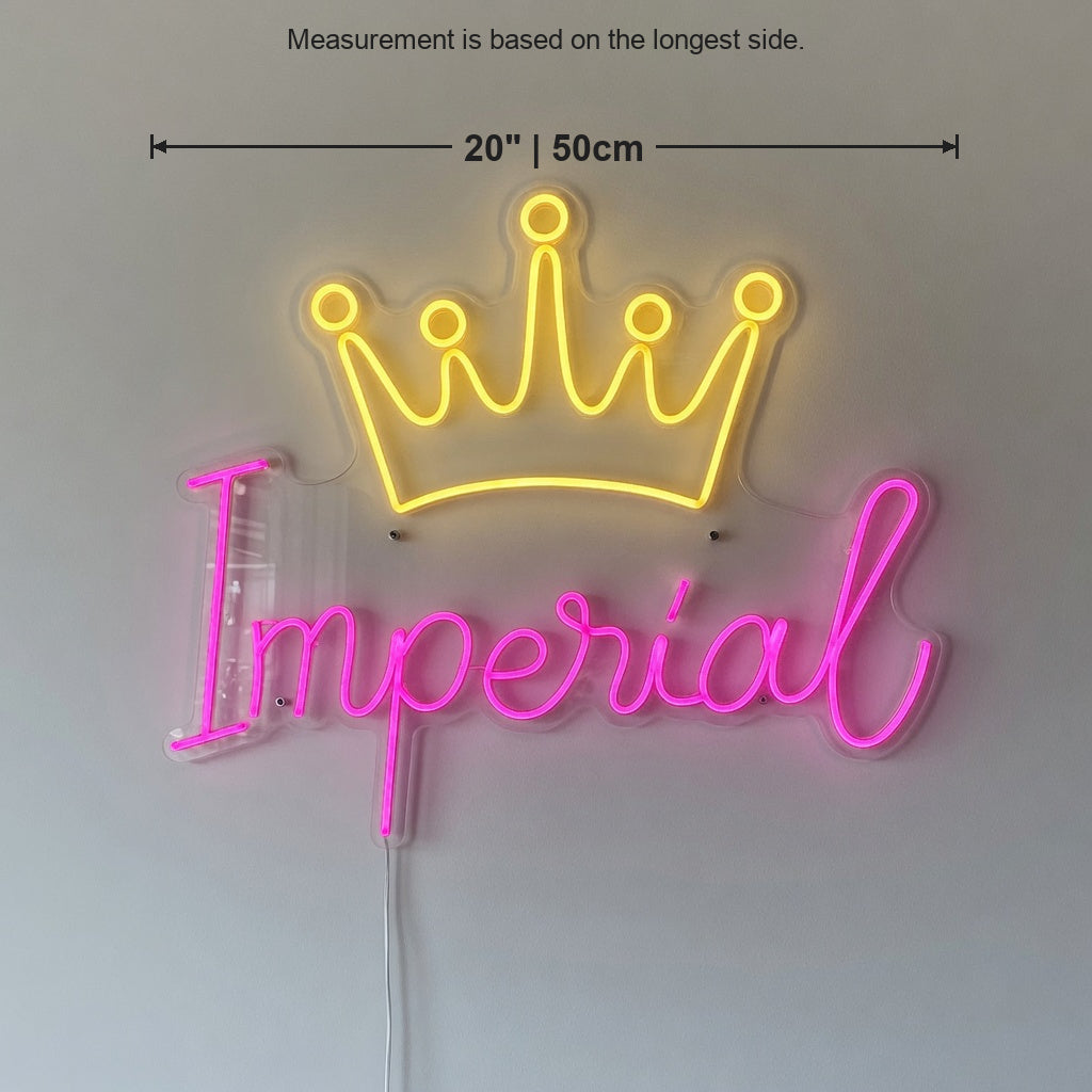 Imperial LED Neon Sign for Party Dimmable Backdrop Light - Size Guide