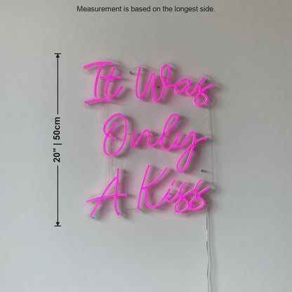 It Was Only a Kiss LED Neon Sign Dimmable Wall Light - Size Guide