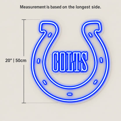 COLTS Neon Sign - Size Guide