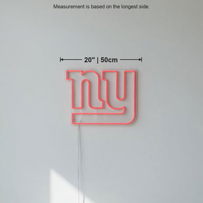 New York Giants Neon Light - Size Guide