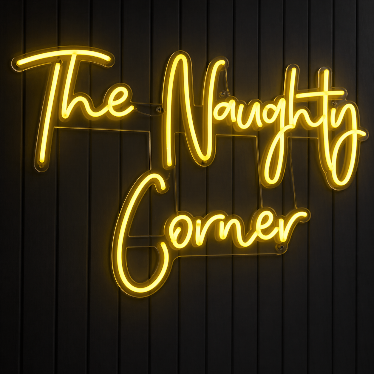 The Naughty Corner LED Neon Sign for Bedroom, Bar & Party Room Decor