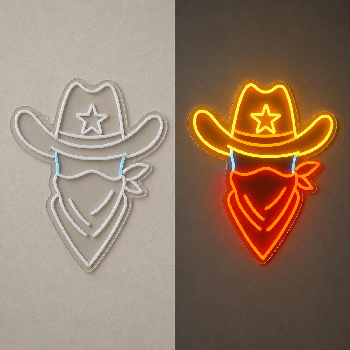 Outlaw Cowboy Hat Vintage LED Neon Sign Wall Neon Signs - Shineneon