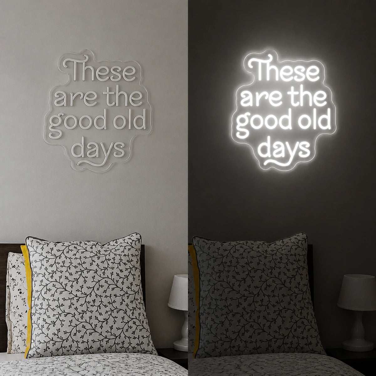 These Are the Good Old Days Block Letters Vintage LED Neon Sign Home Neon Signs - Shineneon