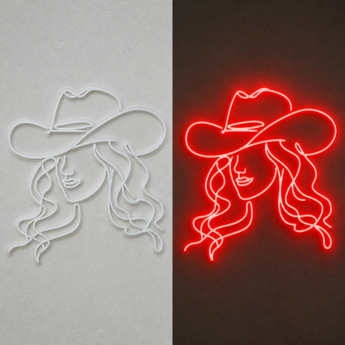 Rodeo Cowgirl Face Vintage LED Neon Sign Home Neon Signs - Shineneon