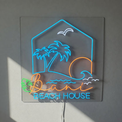Beach House LED Neon Sign Dimmable Wall Light - Shineneon
