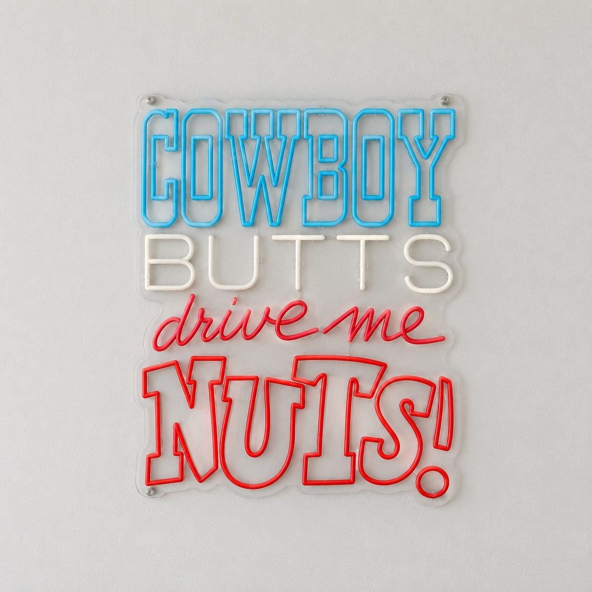 Cowboy Butts Drive Me Nuts Neon Sign Wall Neon Signs - Shineneon