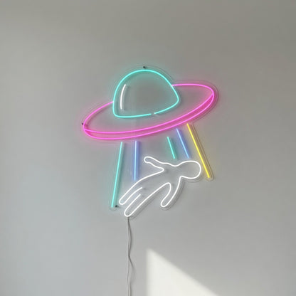 Alien Abduction LED Neon Sign for Man Cave Dimmable Wall Decor - Shineneon