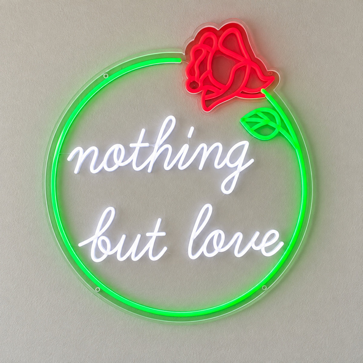 Nothing But Love LED Neon Sign, Dimmable Wall Light - Shineneon