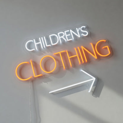 Children's Clothing Arrow LED Neon Sign - Shineneon