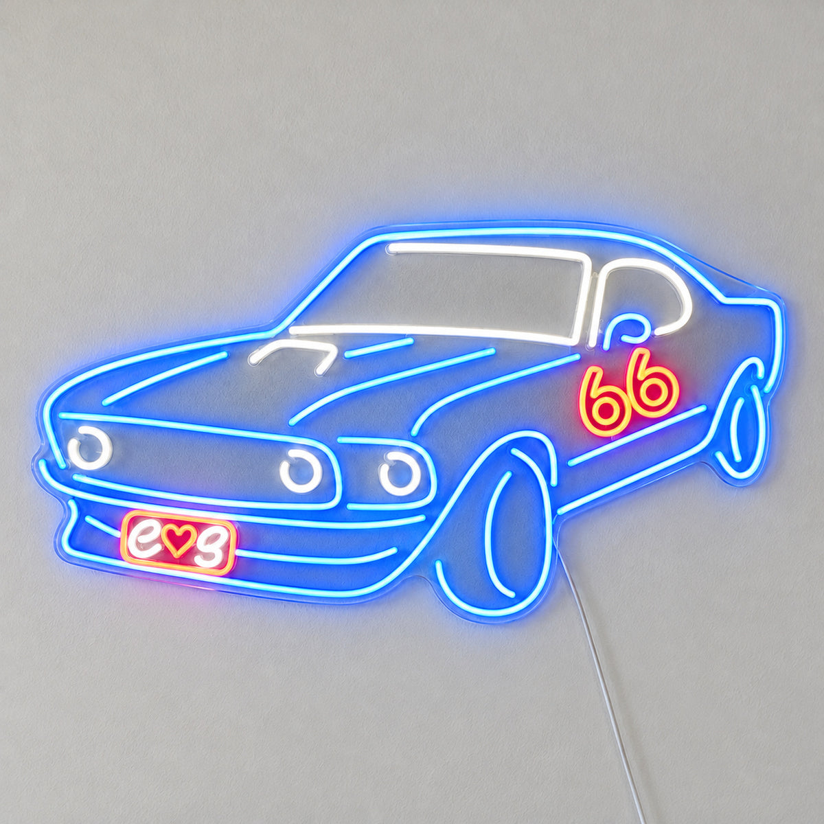 Race Car Route 66 LED Neon Sign Dimmable Wall Light Wall Neon Signs - Shineneon