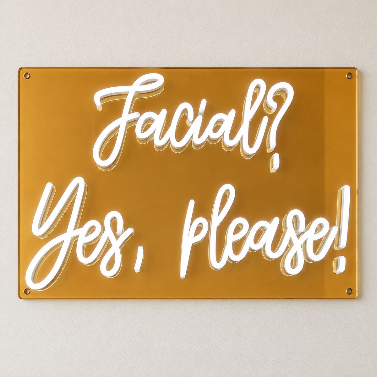 Facial Yes Please! LED Neon Sign Dimmable Wall Light - Shineneon