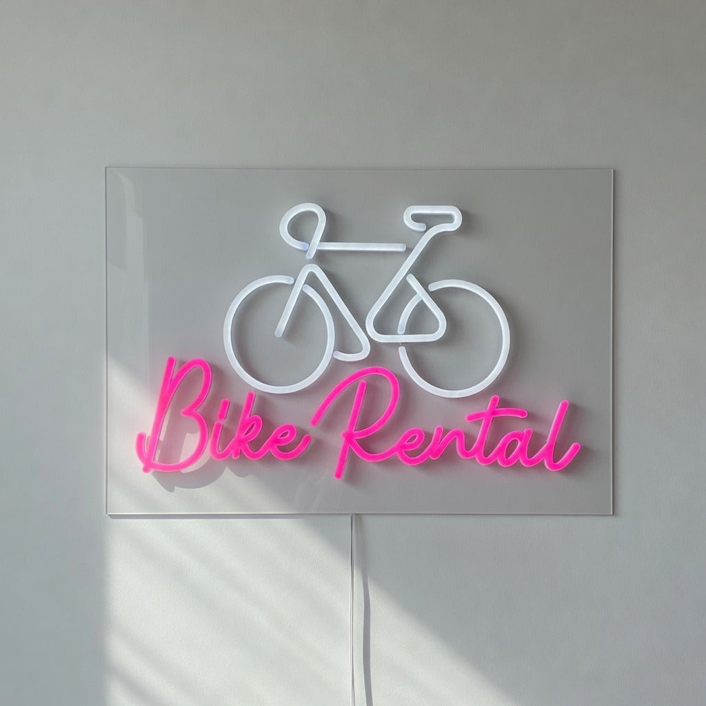 Bike Rental LED Neon Sign Dimmable Wall Light - Shineneon