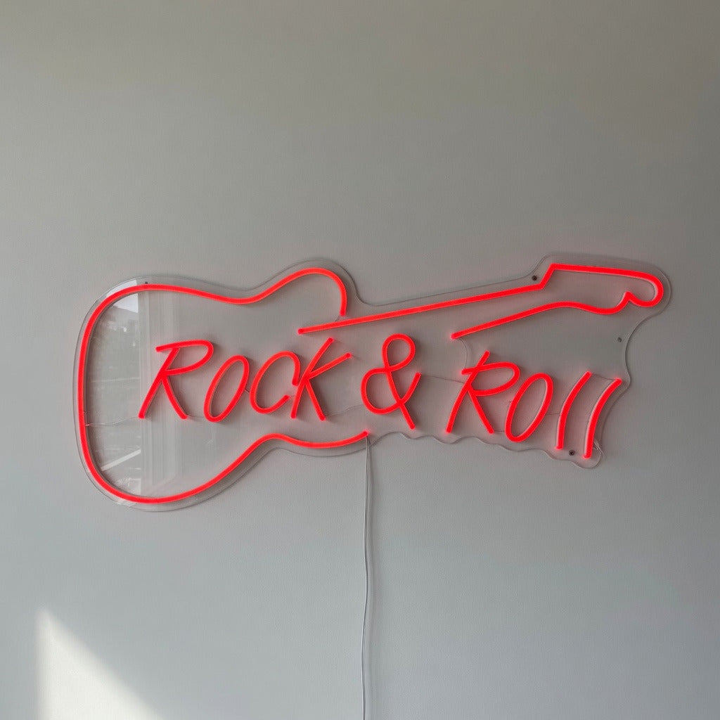Rock Roll Guitar LED Neon Sign - Shineneon