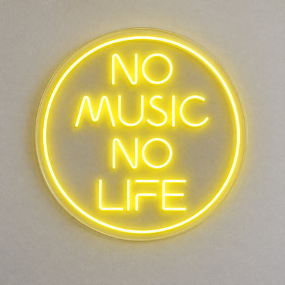 No Music No Life LED Neon Sign Dimmable Wall Light Wall Neon Signs - Shineneon