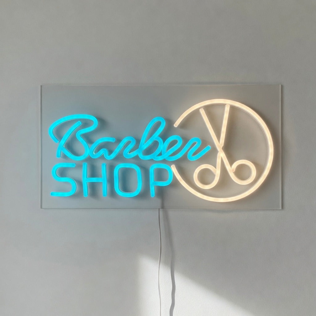 Barber Shop Scissors LED Neon Sign Dimmable Wall Light - Shineneon