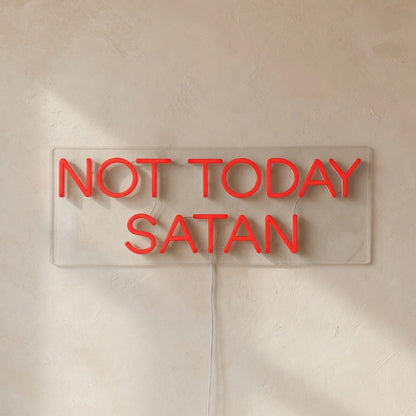 Not Today Satan LED Neon Sign Wall Neon Signs - Shineneon