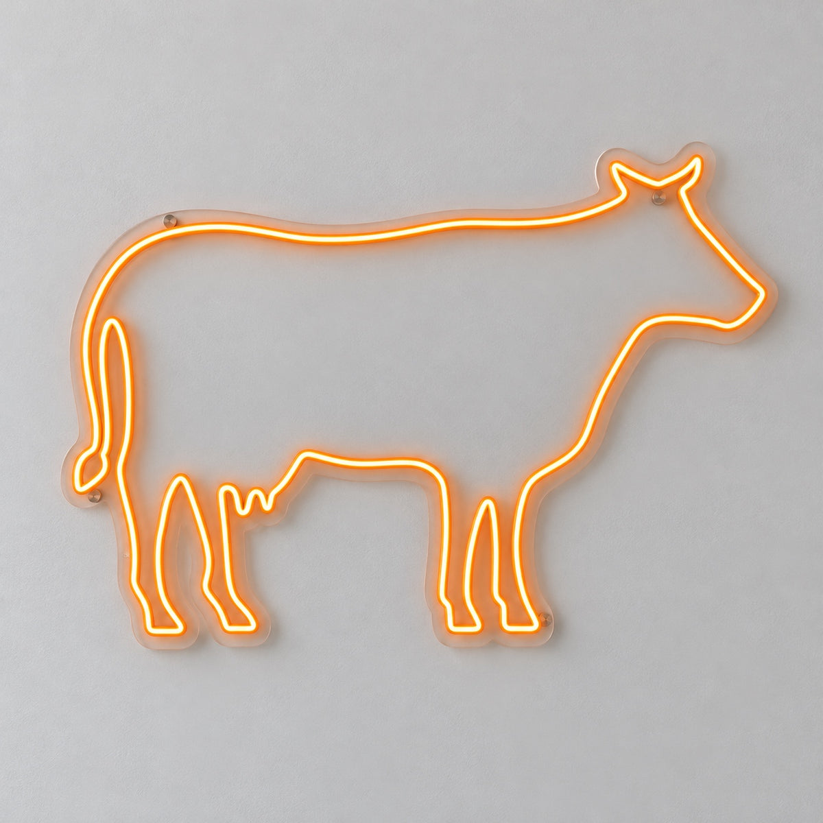 Cow LED Neon Sign Standing Cow Outline Wall Neon Signs - Shineneon
