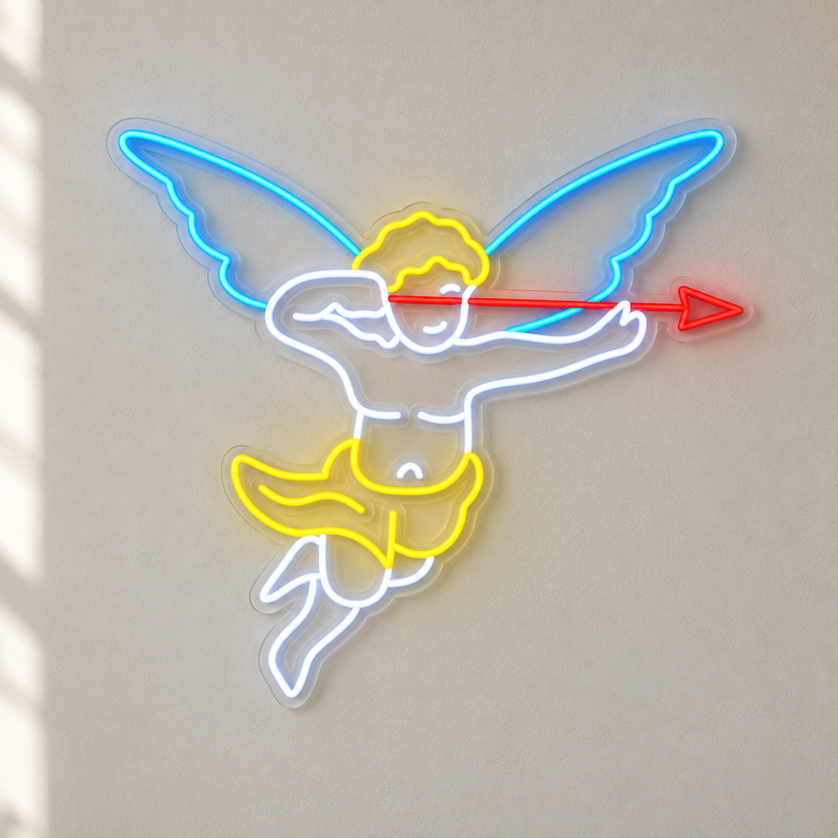 Cupid's Bow and Arrow LED Neon Sign Arrow Through Heart Design - Shineneon