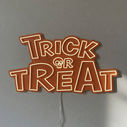 Trick or Treat LED Neon Sign Stacked Caps Design - Shineneon