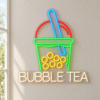 Bubble Tea Drink LED Neon Sign Dimmable Wall Light - Shineneon