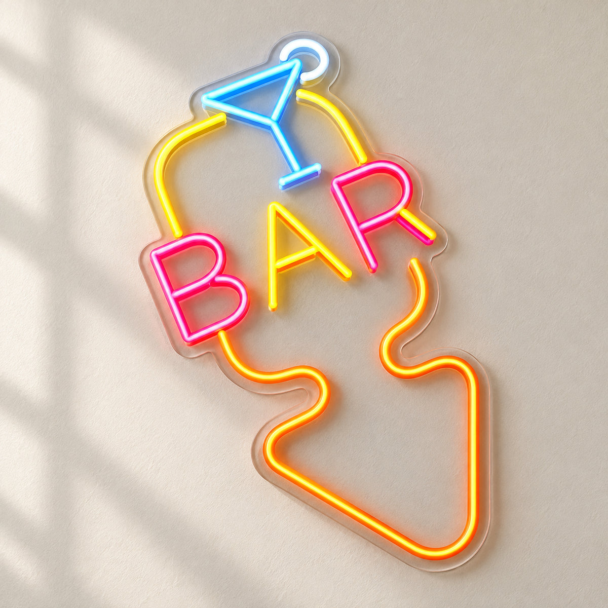 Cocktail Bar Arrow LED Neon Sign Dimmable Wall Light - Shineneon