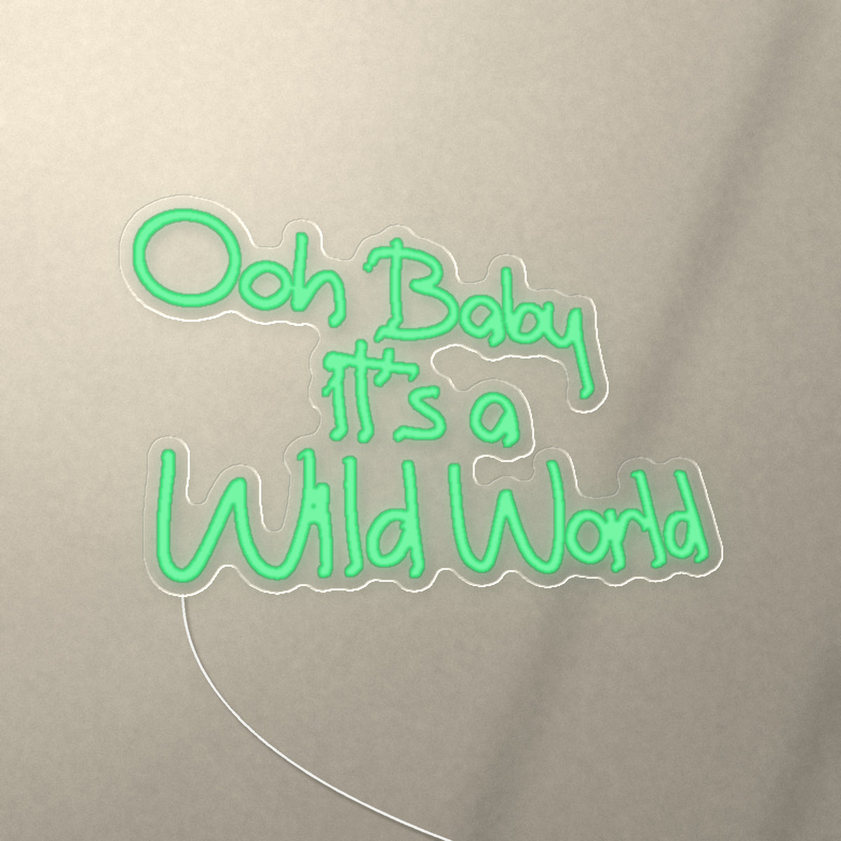 Ooh Baby it's a Wild World LED Neon Sign, Dimmable Wall Light - Shineneon