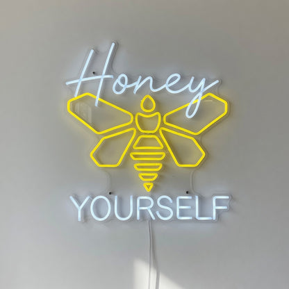 Honey Bee Yourself LED Neon Sign Dimmable Wall Light - Shineneon