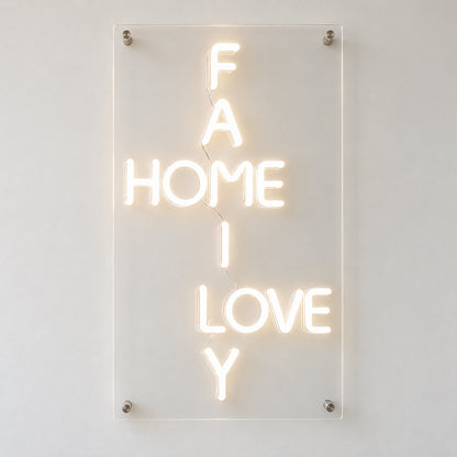 Family Home Love LED Neon Sign Dimmable Wall Light - Shineneon