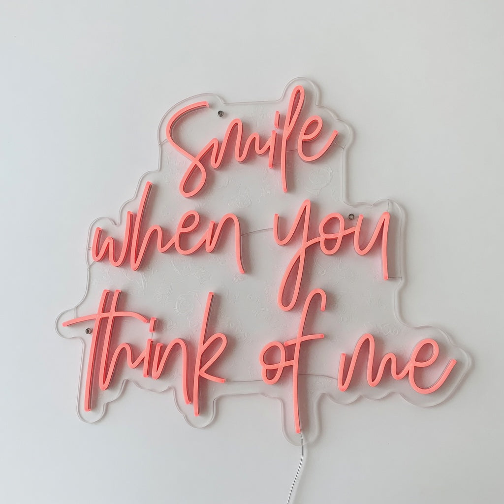 Smile When You Think of Me LED Neon Sign - Shineneon