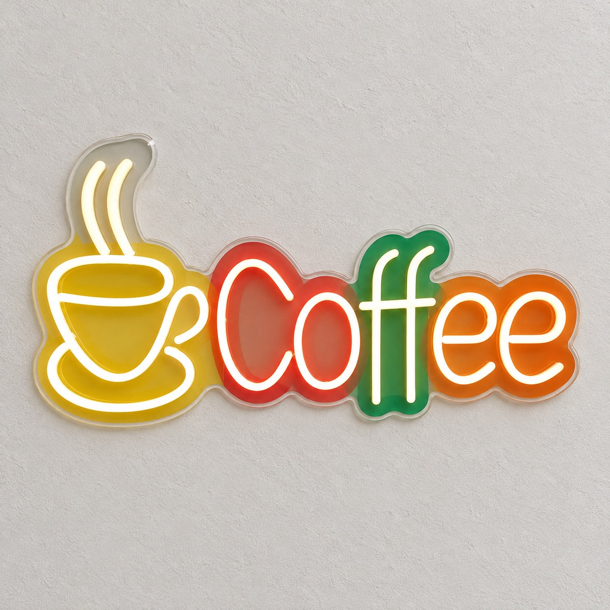 Coffee LED Neon Sign Cup with Wordmark - Shineneon