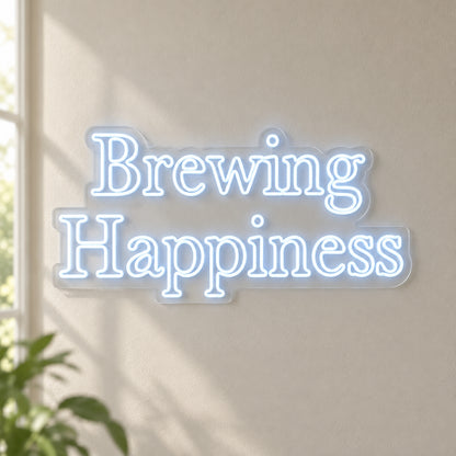 Brewing Happiness LED Neon Sign Dimmable Wall Light - Shineneon