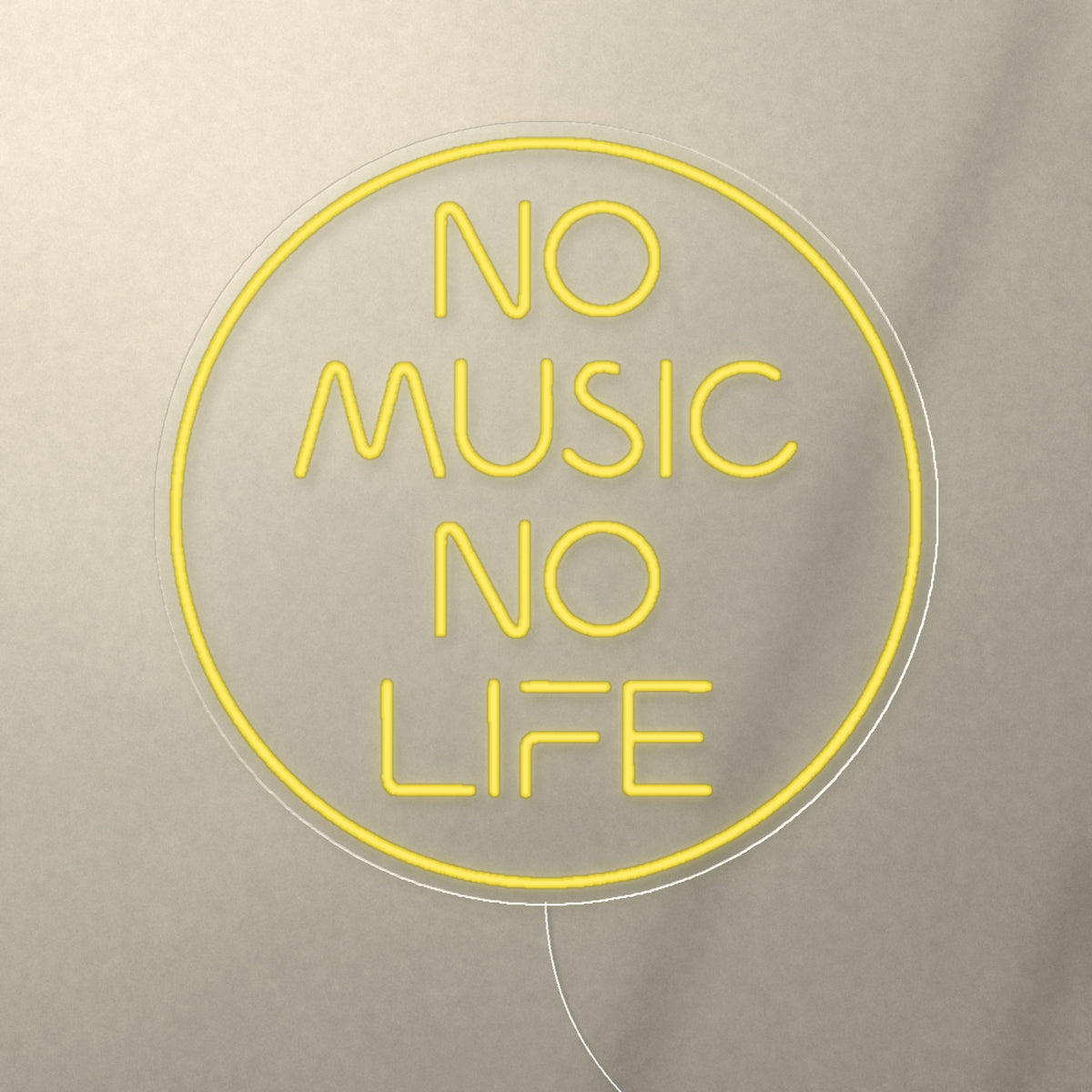 No Music No Life LED Neon Sign, Dimmable Wall Light - Shineneon