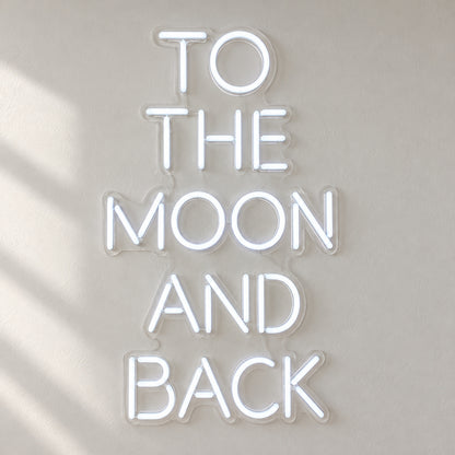 To the Moon and Back LED Neon Sign Greenery Wall Caps - Shineneon