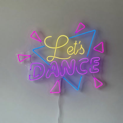 Let's Dance LED Neon Sign Disco Sparkle Design - Shineneon