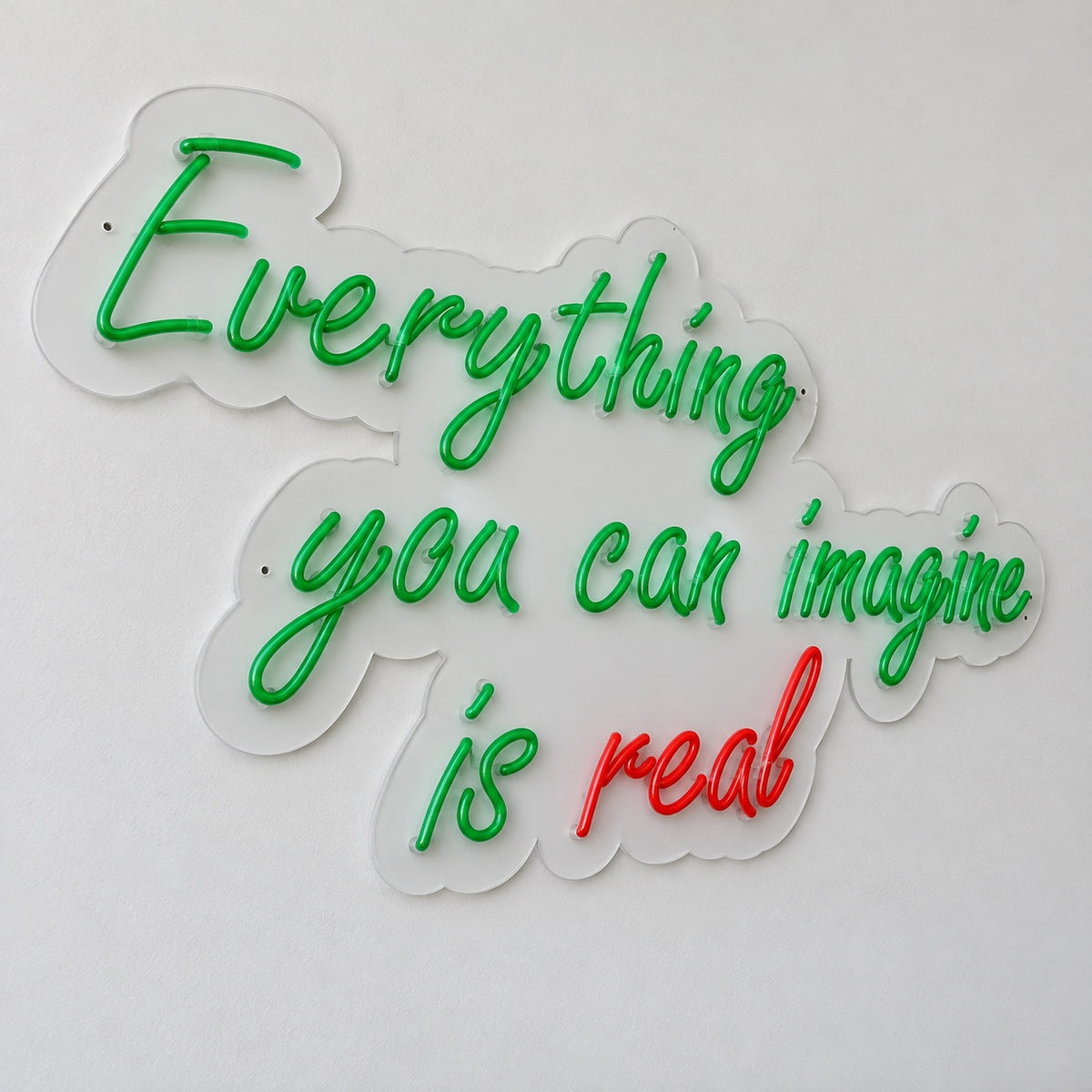 Everything You Can Imagine Is Real LED Neon Sign Wide Flow Script - Shineneon