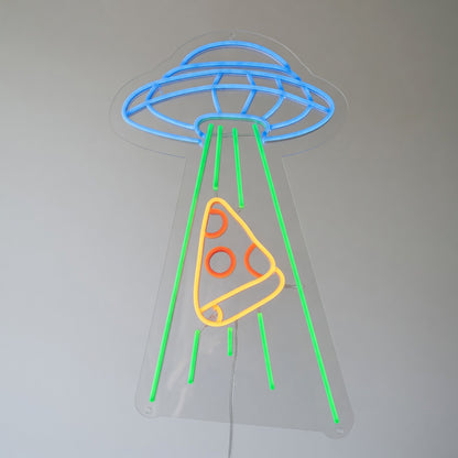 UFO Pizza Abduction LED Neon Sign for Bar - Shineneon