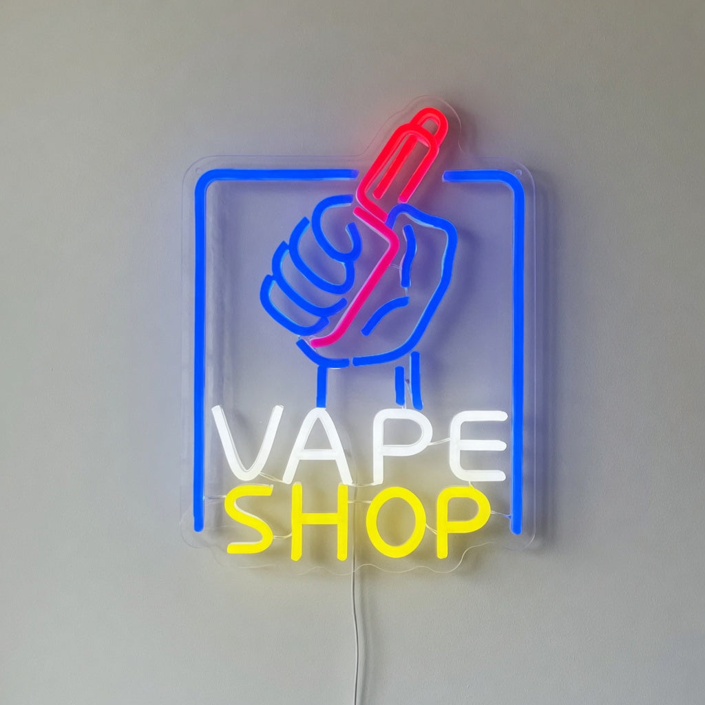 Vape Shop Smoking LED Neon Sign Dimmable Wall Light - Shineneon