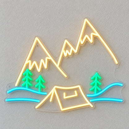 Mountain Camping Neon Sign - Shineneon