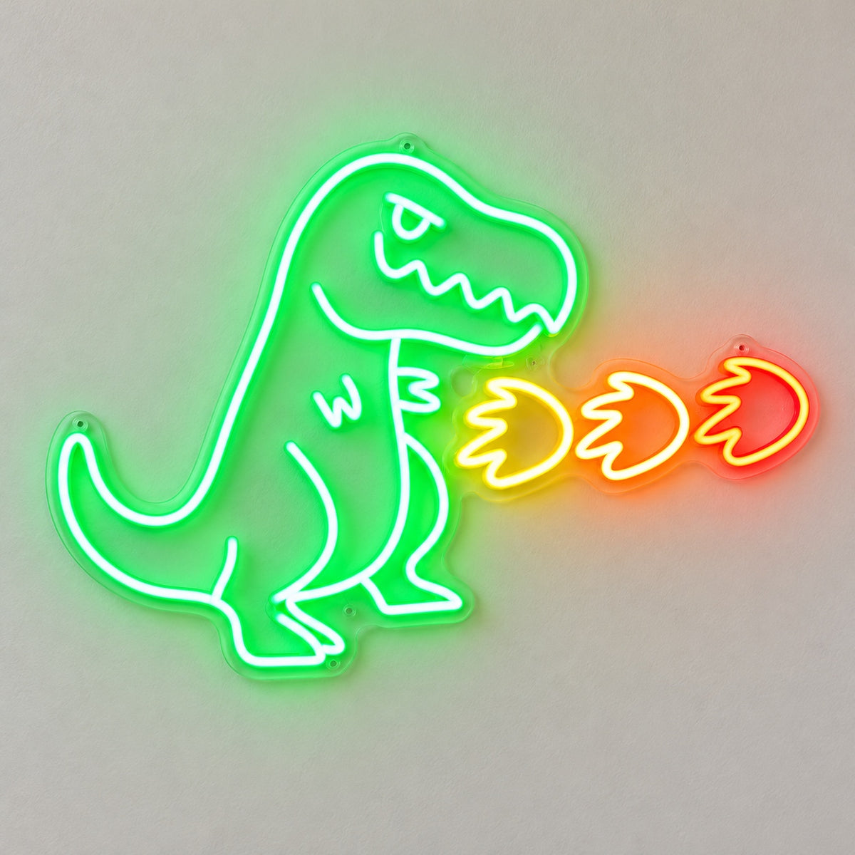 Fire Breathing Cute Cartoon Dinosaur LED Neon Sign for Kids Room - Shineneon