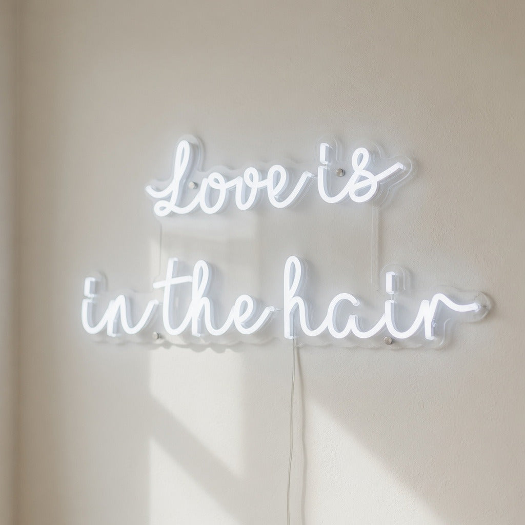 Love is in The Hair LED Neon Sign Greenery Wall Script - Shineneon